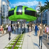 Gyroscopic Elevated Bus Simulator Public Transport