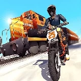 Tricky Bike Stunt vs Train Racing Game 